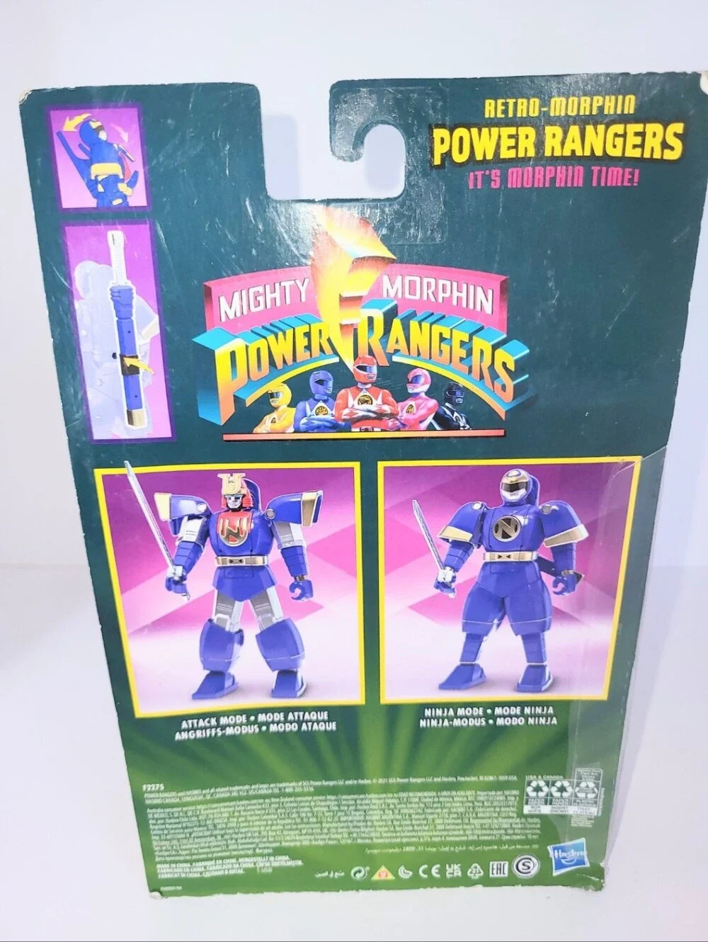 NIB Mighty Morphin Power Rangers Retro-Morphin Action Figure Hasbro Fliphead 90s